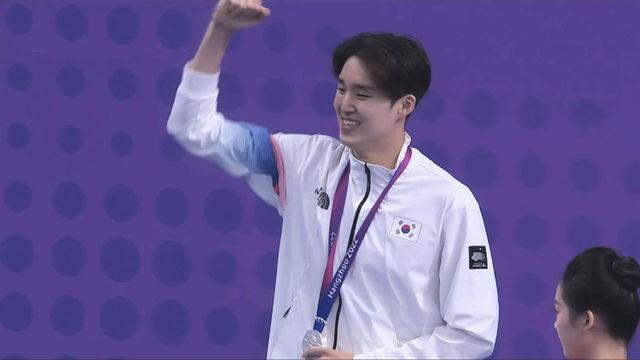 ‘박태환 이후 13년 만 메달’ 김우민 은메달 시상식 [남자 자유형 1500m]