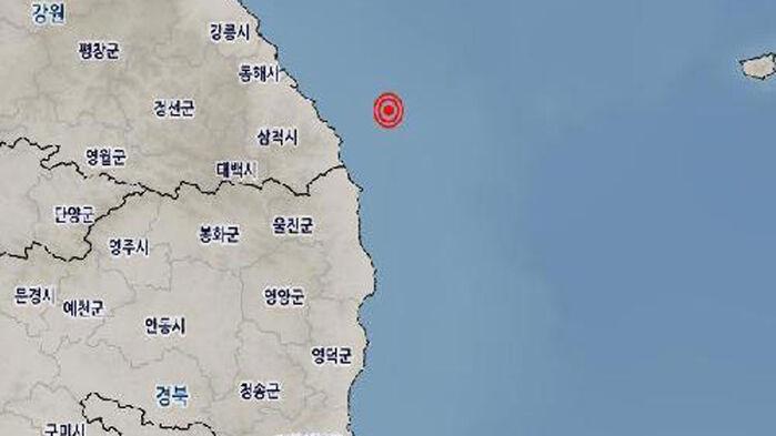 삼척 동남동쪽 바다에서 규모 2.2 지진…"피해 없을 듯"