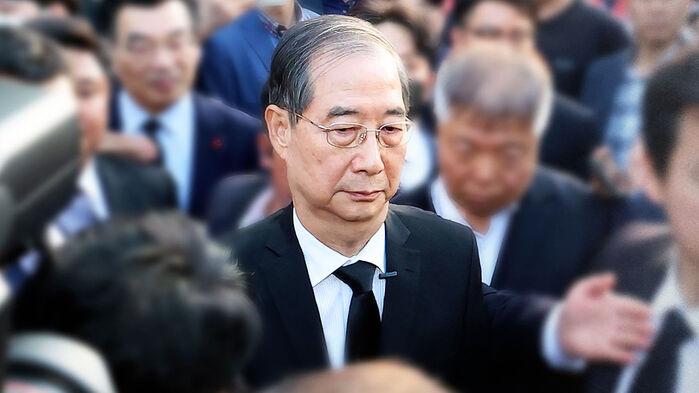 한덕수, 반명 아닌 "개헌 빅텐트"…참배 두곤 "자주 갈 것"