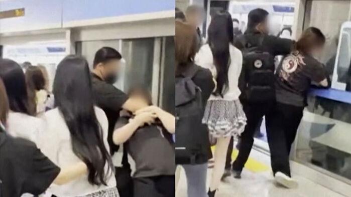 아이돌 닿자 팔꿈치로 '퍽'…공항서 또 과잉 경호 논란