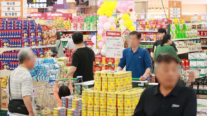 물가 상승률 2.2% '5개월 내 최고'…가공식품 4.6%↑