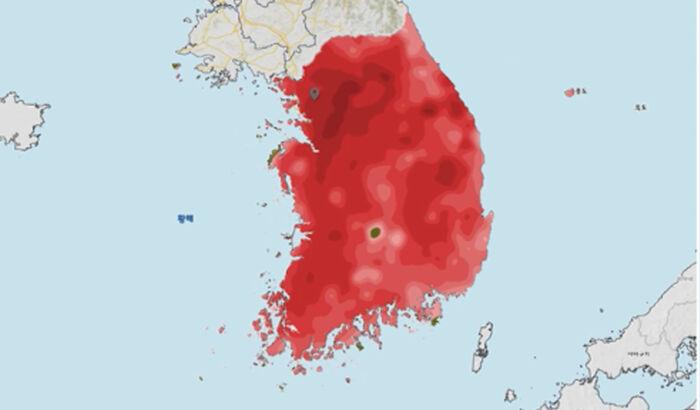 '붉은색' 온통 뒤덮인 한국…폭염 심해진 이유