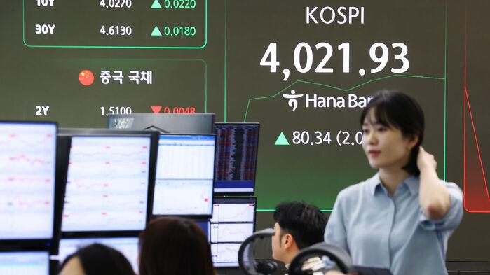 코스피, 장중 4,000선 돌파…'오천피' 향한 여정 시작