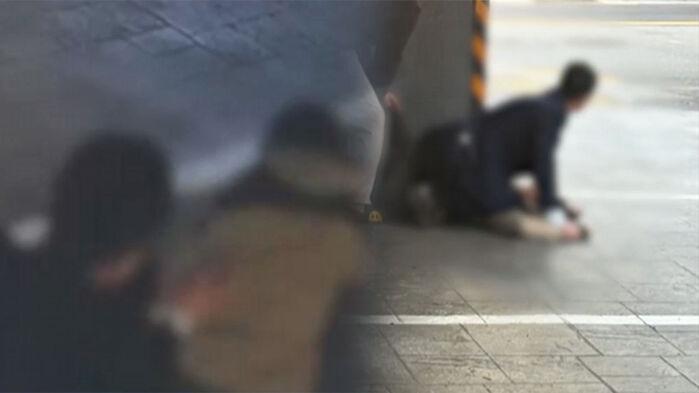 주차장 쫓아와 여성 덮친 남성…칼 든 범인 제압한 순간