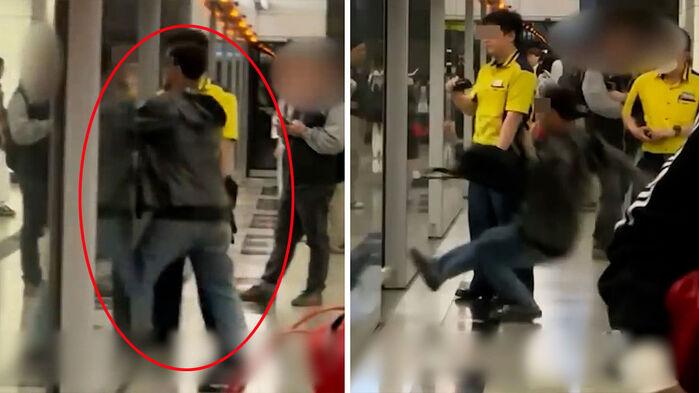 지하철 문에 몸 집어 넣더니 '경악'…난동꾼 결국