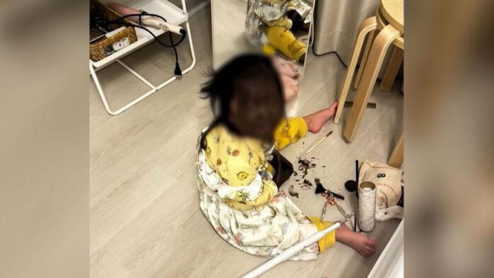 얼굴에 화장품 범벅한 채 '엉엉'…논란에 업체 결국