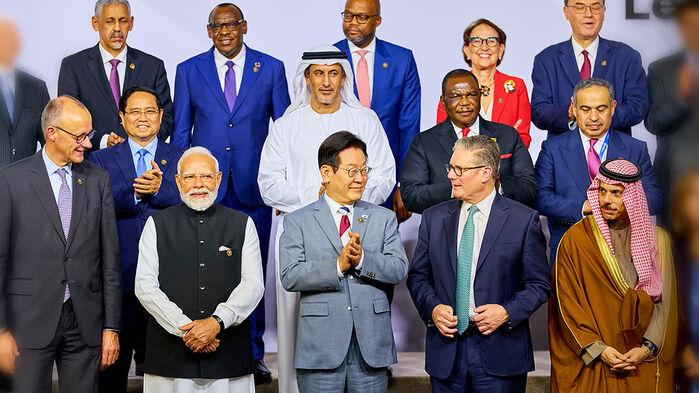 이 대통령, 프·독 연쇄회담…'미국 빠진' 정상선언 채택