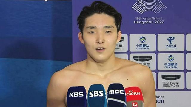 김우민 인터뷰 “남은 종목 금 노려 3관왕 도전하겠다” [남자 자유형 1500m]